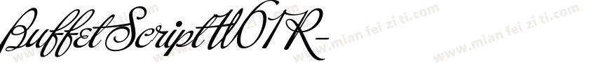 Buffet Script W01 R字体转换